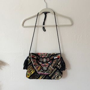 Gypsy Hollywood Beaded Pattern Crossbody Bag